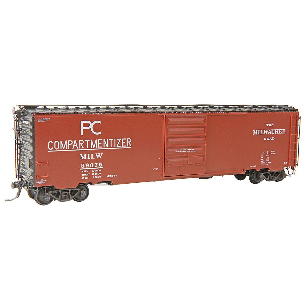 Kadee 6418 HO Scale Model 50-Foot PS-1 Boxcar Representing Milwaukee MILW #39075 for Model Train Enthusiasts