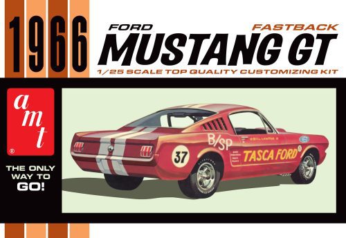 1/25 Scale AMT 1305 1966 Ford Mustang GT Model Building Kit