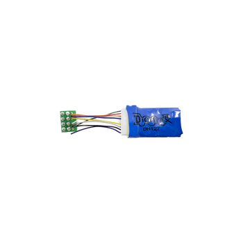 Digitrax DH127PS Mobile Decoder for HO Scale Trains - 8-Pin, 1.0 Amp/2 Amp Peak, 2 Function, Replaces DH126PS