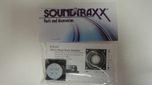 Soundtraxx 8 Ohm Speaker - 28mm Square x 11.2mm (D) for HO Scale Models