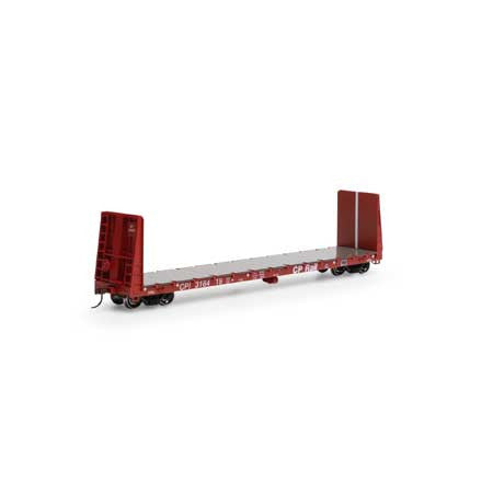 Athearn ATH17071 HO Scale 60' Bulkhead Flat, CPR Canadian Pacific #316419