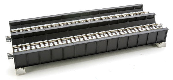N Scale Black 186mm (7 5/16) Double Track Plate Girder Bridge by Kato 20458