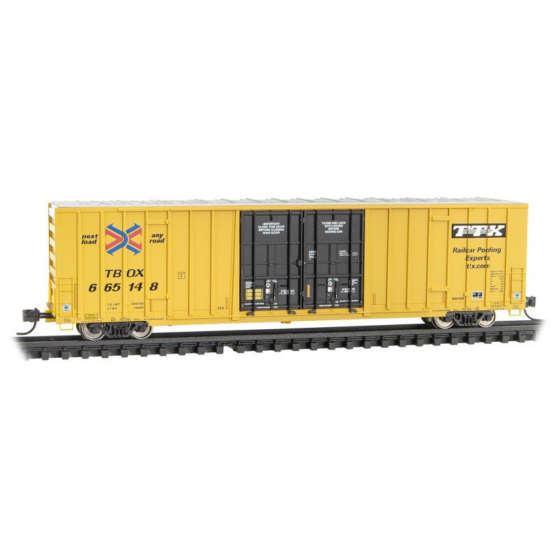 N Scale 60' Rib Side High Cube Boxcar TTX ver. 1 #2 Rd#665148 by MICRO TRAINS