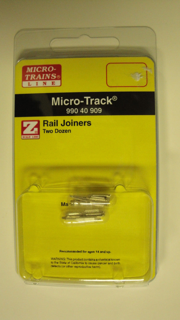 Yankeeddabbler Z Scale Micro Train Rail Joiners - Set of Two Dozen (Part # 489-99040909)