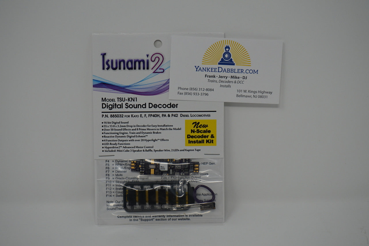 Soundtraxx Tsunami 2 DCC N-Scale Sound Decoder - Kato Locomotives Installation Kit #678-885032