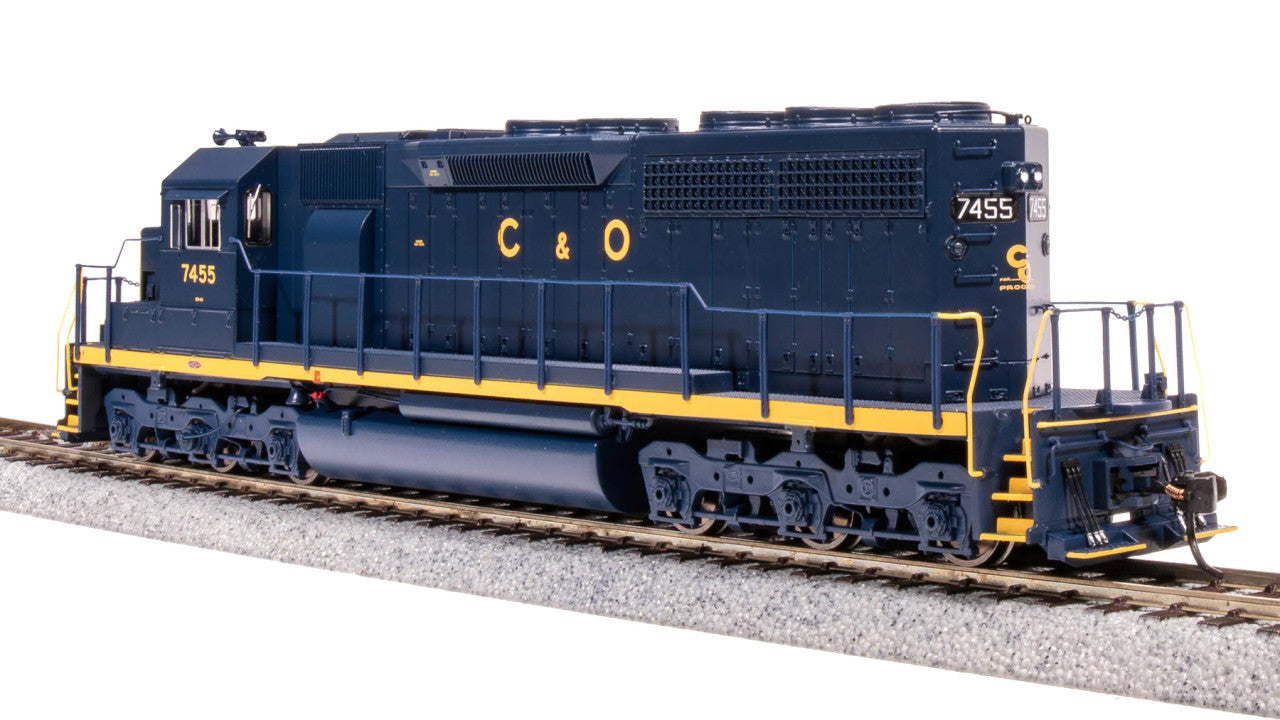 Broadway Limited HO Scale Model Train - BLI 7633 EMD SD40 Diesel Locomotive, C&O 7462, Blue with Yellow Color Scheme, Paragon 4 with Sound and DCC Functionality