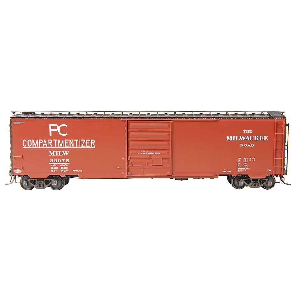 Kadee 6418 HO Scale Model 50-Foot PS-1 Boxcar Representing Milwaukee MILW #39075 for Model Train Enthusiasts