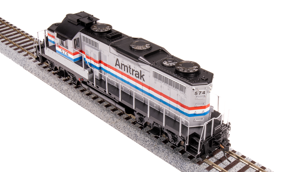 Broadway Limited HO Scale BLI 7472 GP20 AMTK Locomotive #574, Phase 3 Scheme Paragon 4 with Sound and DCC Functionality