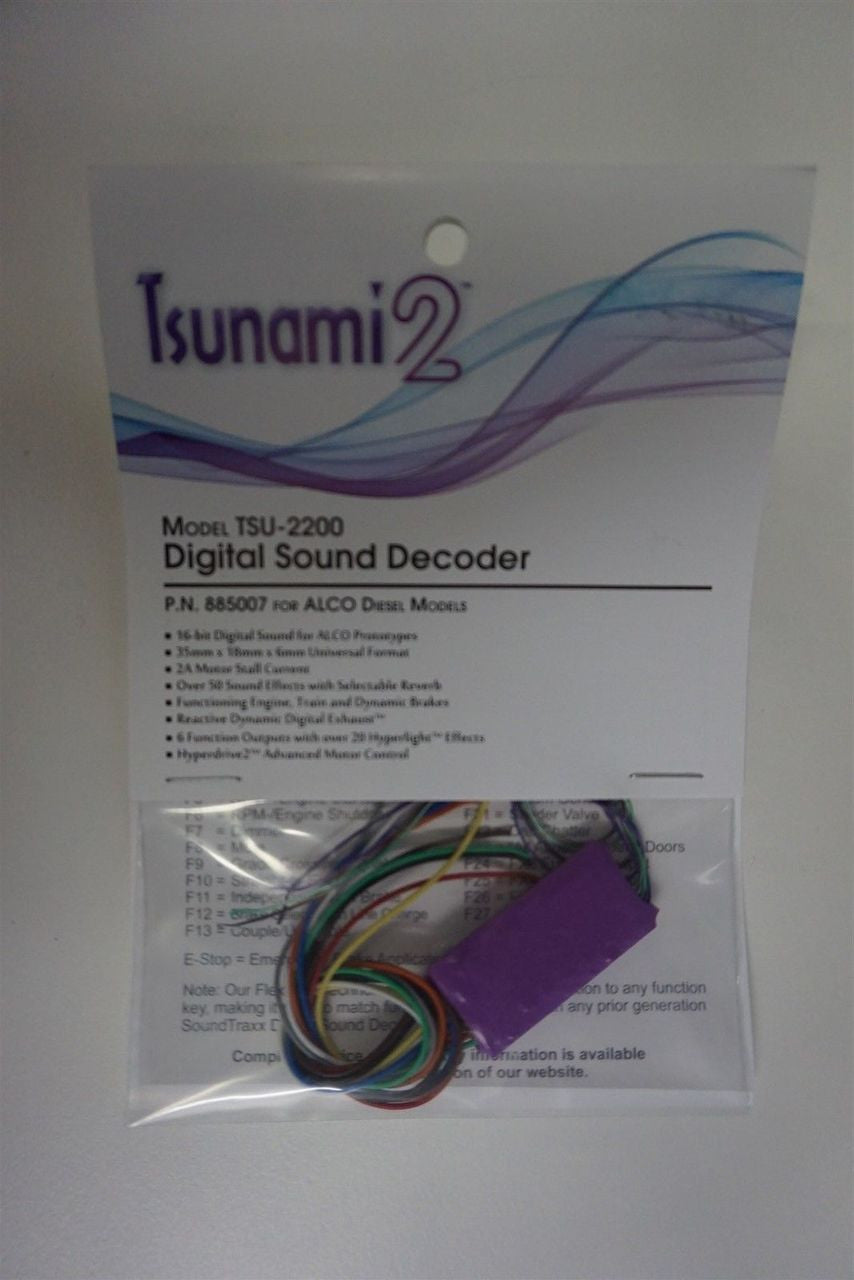 HO Scale Soundtraxx Tsunami 2 ALCO Diesel Set with 6-Function TSU-2200 Decoder