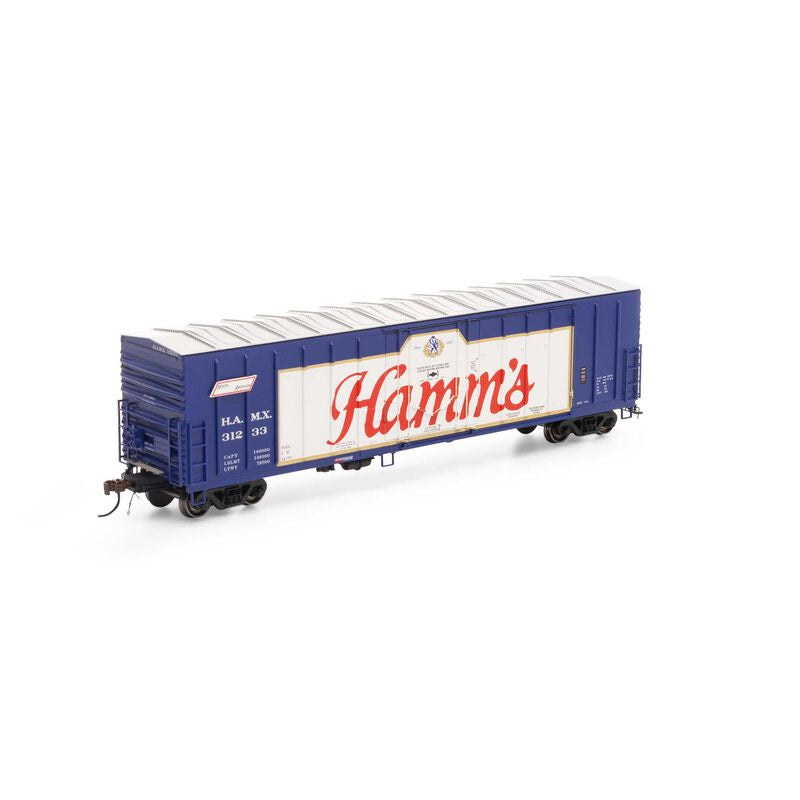 Athearn ATH18434 HO Scale Model Train NACC 50-Foot Box Car with Hamm's Beer Branding, Numbered HAMX #31233
