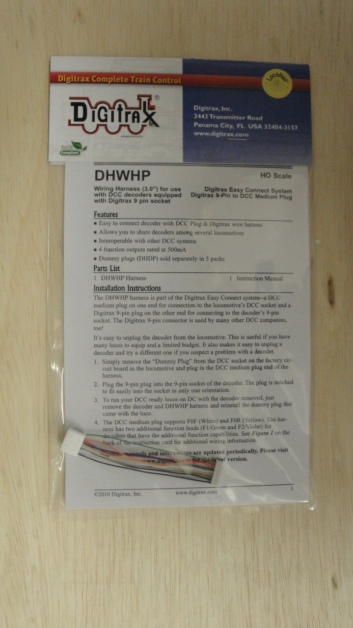 Digitrax HO Scale Long Wire Harness - Part # 245 - DHWHP for DCC Systems