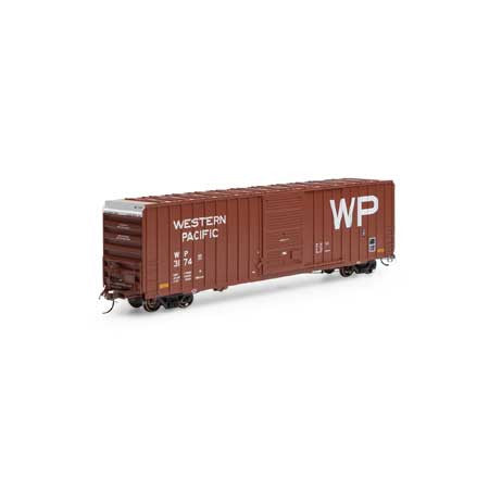 Athearn ATH16125 HO Scale 60-Foot High-Cube Ex-Post Box, Western Pacific WP #3174 Model Train Car