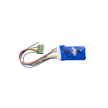 Digitrax DH127P 8-Pin Mobile Decoder 1.0 Amp/2 Amp Peak, 2 Functions for HO Scale, Replaces DH126P