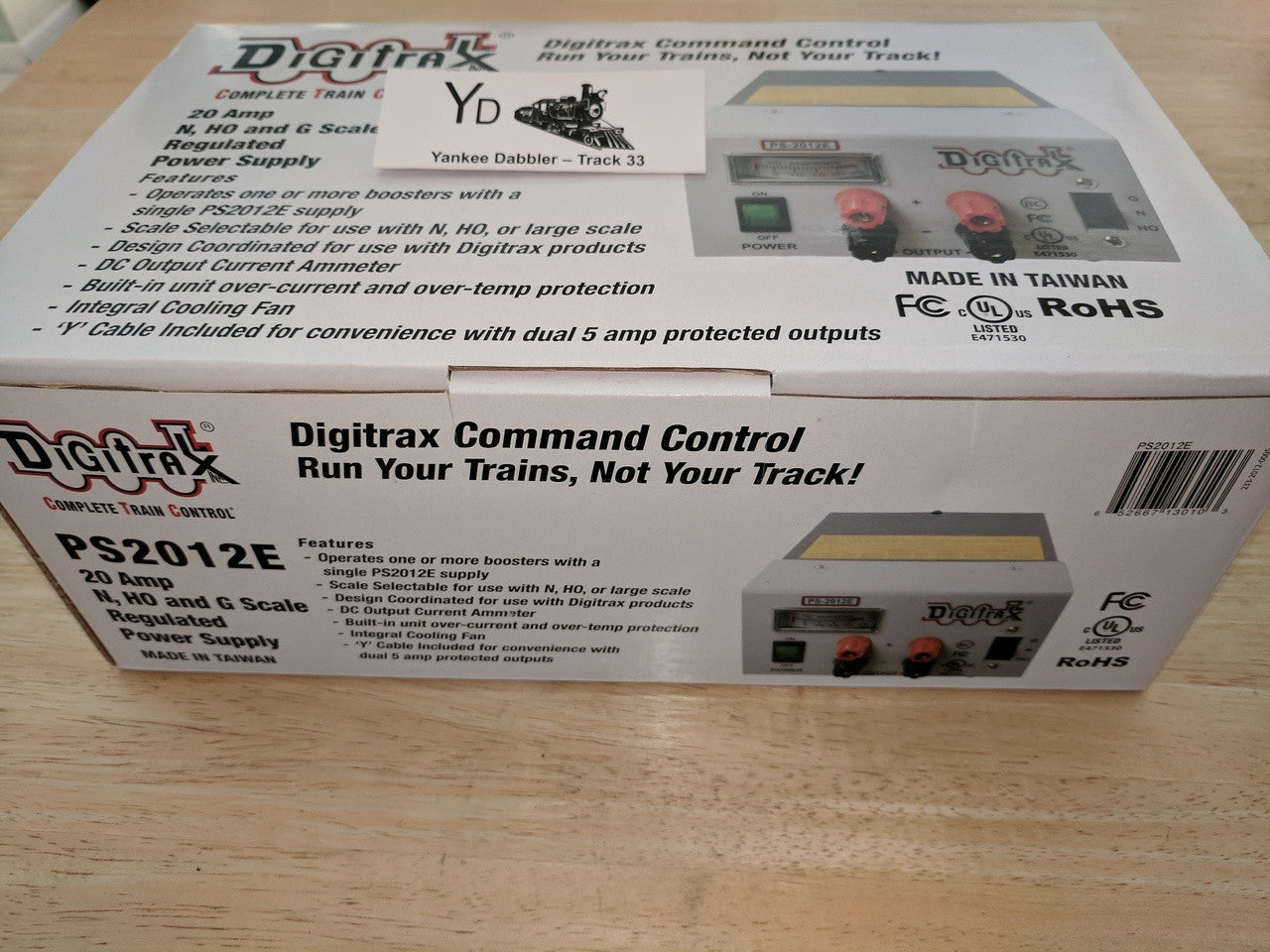 Digitrax PS2012E 20-Amp DCC Power Supply Suitable for All Model Railroading Scales