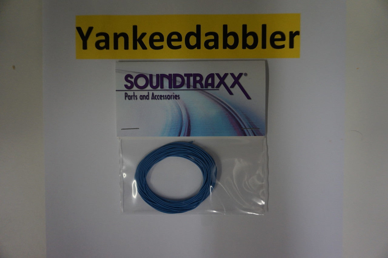 Soundtraxx Ultra-Flexible 30AWG Blue Electrical Wire Suitable for All Scales, Part Number 678-810148