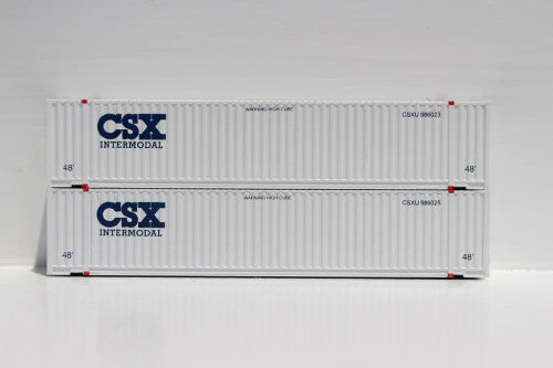 JTC N Scale CSX Intermodal 48' HC Corrugated Containers with Magnetic System