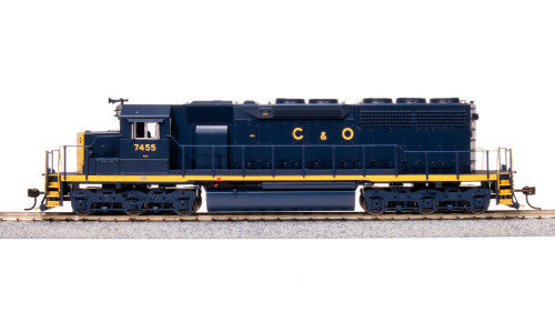 Broadway Limited HO Scale Model Train - BLI 7633 EMD SD40 Diesel Locomotive, C&O 7462, Blue with Yellow Color Scheme, Paragon 4 with Sound and DCC Functionality