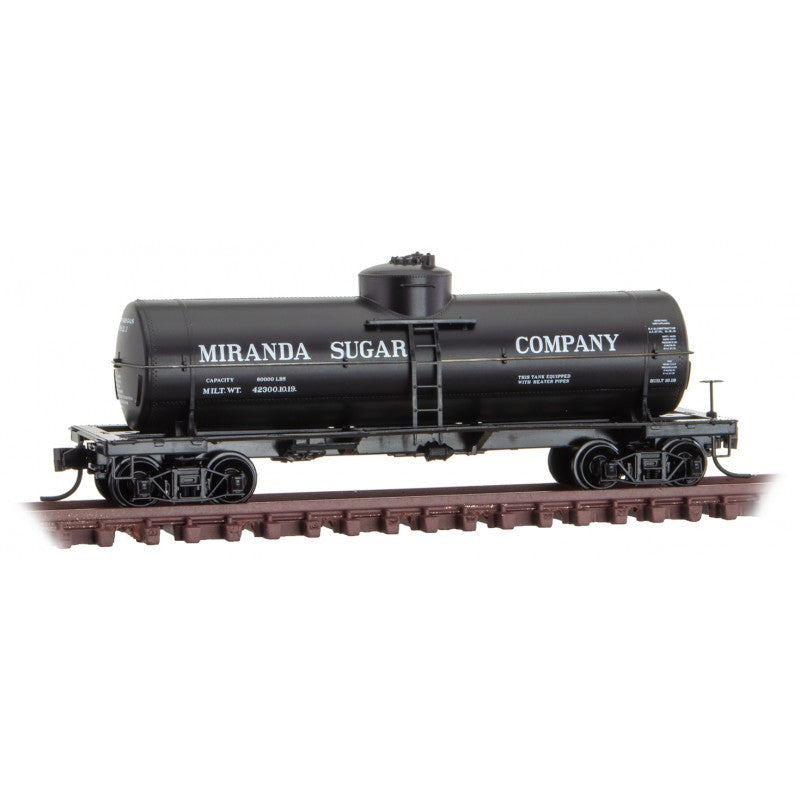 N Scale Miranda Sugar #MSX1 Micro Trains 065 00 166 Black Tank Car