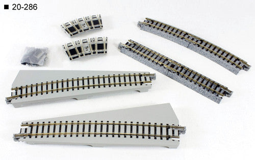 N Scale Kato 20-286 Curved Unitrack Turntable Extension Track Set
