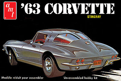 1/25 Scale Collectible Model Kit of 1963 Chevy Corvette Sting Ray by AMT