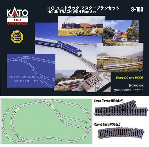 KATO 3-103 WGH HO Scale Model Train Track Set - The World's Finest Hobby Track Collection