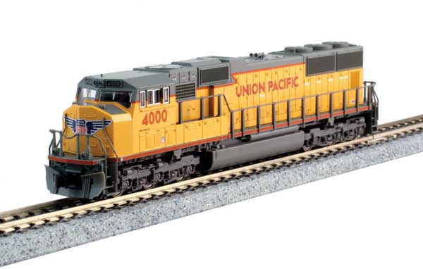 Kato N Scale Standard DC SD70M Union Pacific #4364 in Armour Yellow, Gray & Red