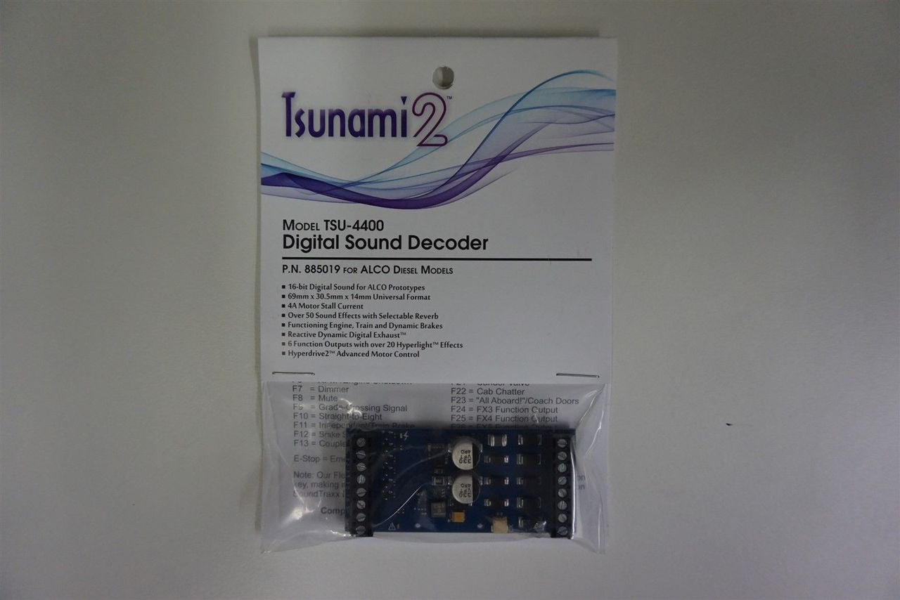 Soundtraxx Tsunami2 TSU-4400 6-Function Universal 4 Amp Diesel ALCO Digital Sound Decoder Set