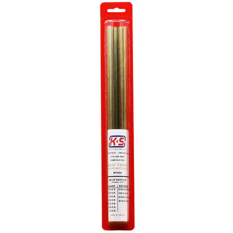 K&S Precision 11-Piece Assortment of Brass Square and Rectangular Tubes