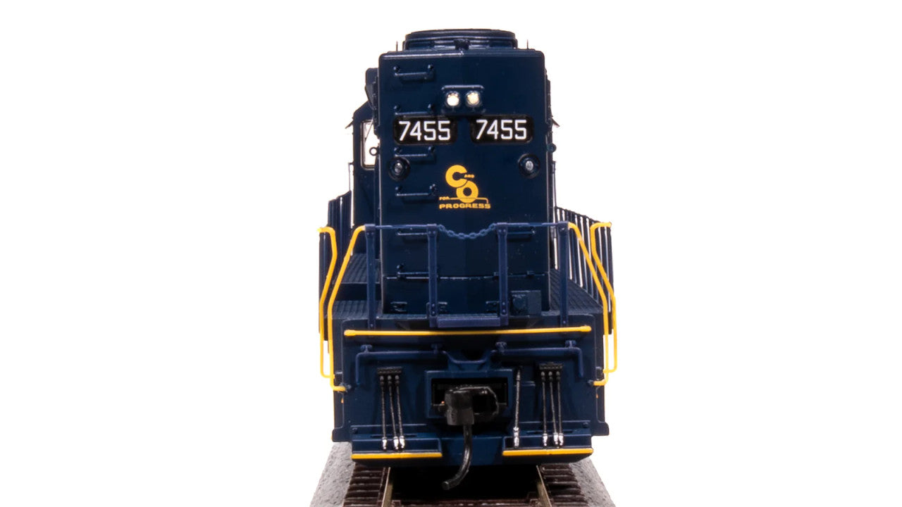 Broadway Limited HO Scale Model Train - BLI 7633 EMD SD40 Diesel Locomotive, C&O 7462, Blue with Yellow Color Scheme, Paragon 4 with Sound and DCC Functionality