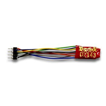 Digitrax DZ143PS 1 Amp Premium Mobile Decoder with 4 Functions and DCC Medium Plug