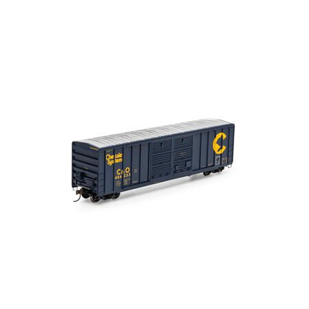 Athearn ATH15877 HO Scale Model Train - Chesapeake & Ohio (C&O) Chessie System #486233 FMC 5077 Double Door Boxcar