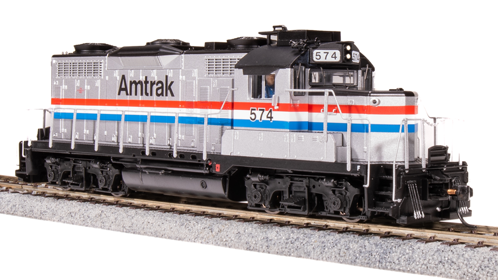 Broadway Limited HO Scale BLI 7472 GP20 AMTK Locomotive #574, Phase 3 Scheme Paragon 4 with Sound and DCC Functionality