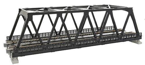 N Scale Kato 20438 Black Double Track Truss Bridge, 248mm (9 3/4)