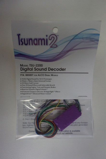 HO Scale Soundtraxx Tsunami 2 ALCO Diesel Set with 6-Function TSU-2200 Decoder