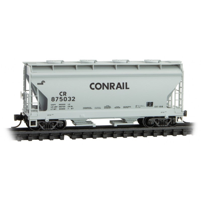 N Scale MICRO TRAINS 09200511 2 Bay Hopper Model for Conrail with Road Number 875032